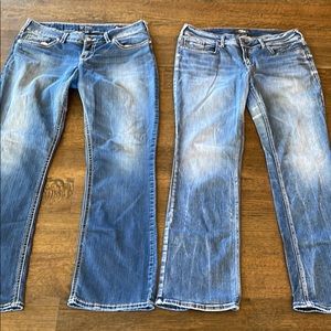 2 Pair Size 18 Silver Womens Jeans, price includes both pair